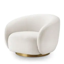 avalon white | brushed brass finish swivel base