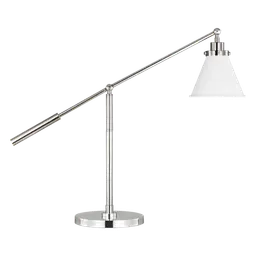 Matte White and Polished Nickel LED Bulb(s) Included