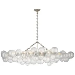 Burnished Silver Leaf Clear Swirled Glass