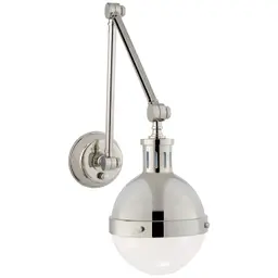 Polished Nickel White Glass