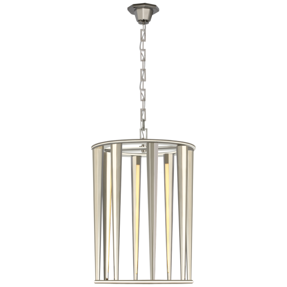 Polished Nickel White Glass