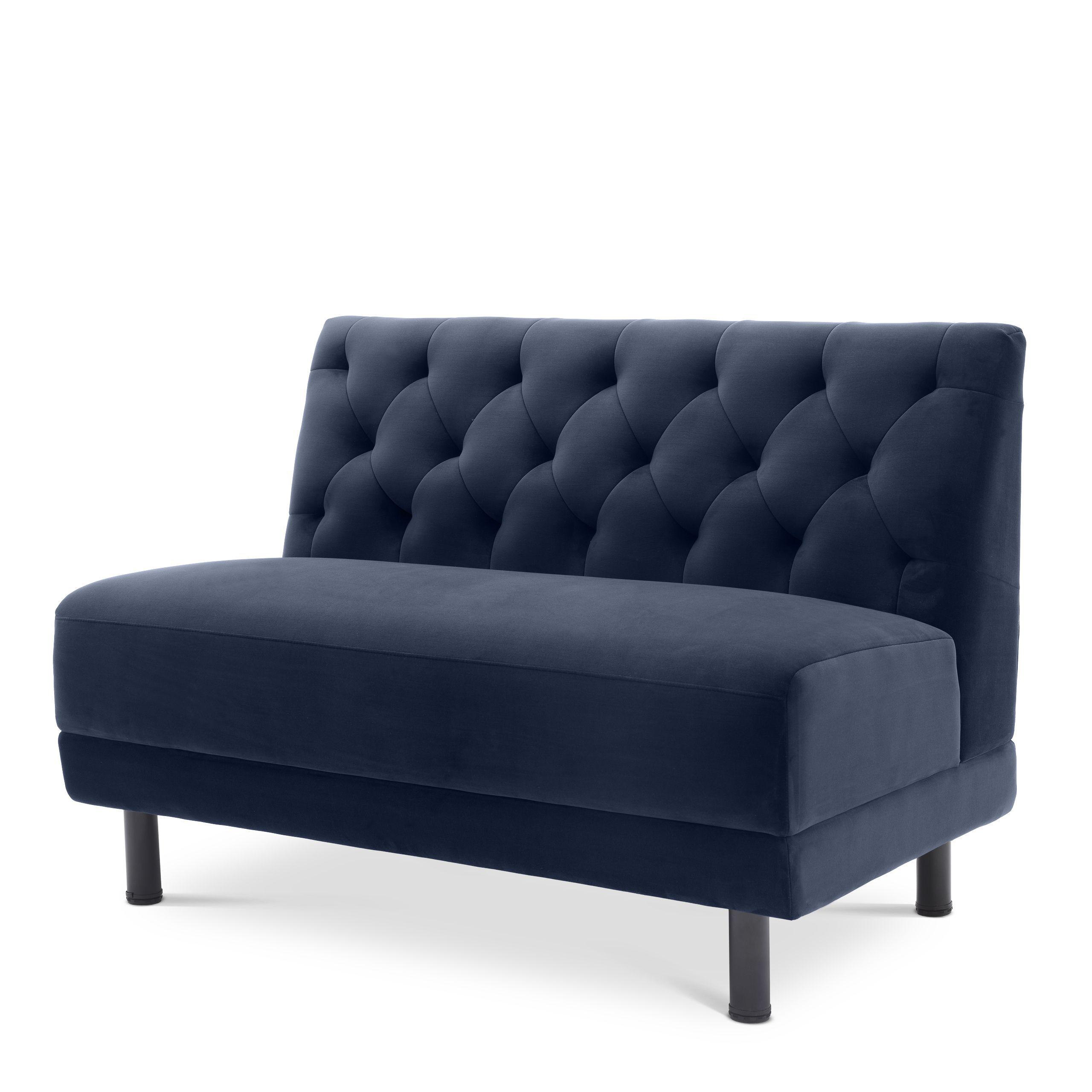 savona midnight blue velvet | black legs straight