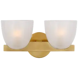 Hand-Rubbed Antique Brass Frosted Glass