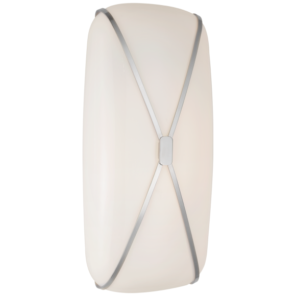 Polished Nickel White Glass