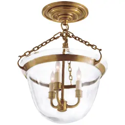 Antique-Burnished Brass Clear Glass
