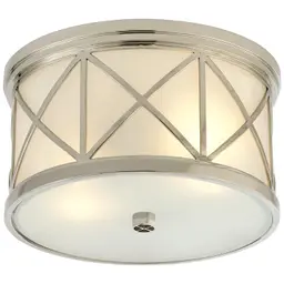 Polished Nickel Frosted Glass