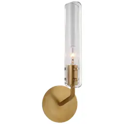 Hand-Rubbed Antique Brass Clear Glass