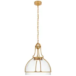 Antique-Burnished Brass Clear Glass