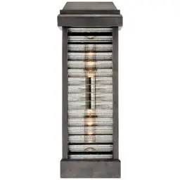 Bronze Clear Ribbed Glass
