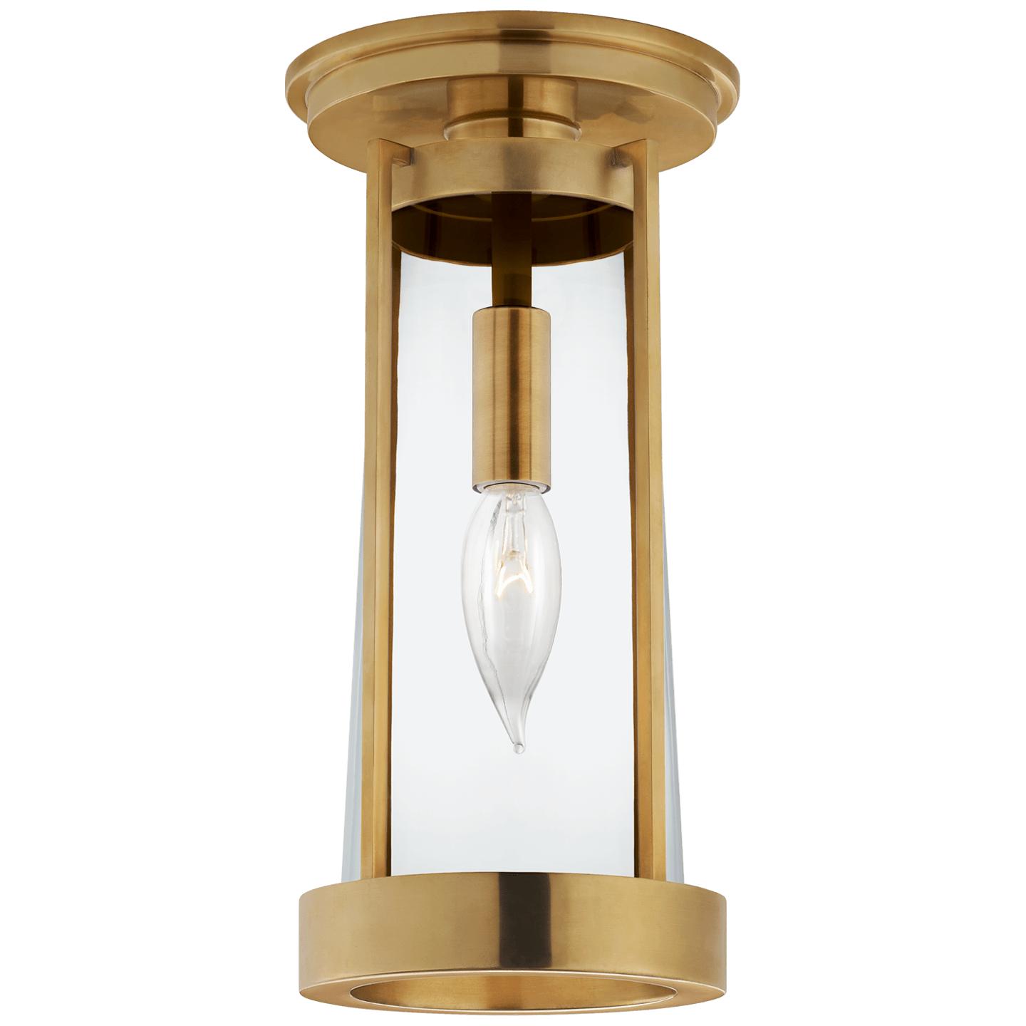 Hand-Rubbed Antique Brass Clear Glass