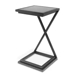 gunmetal finish | black glass