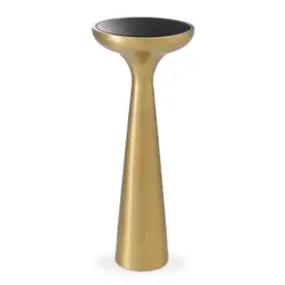 brushed brass finish | black glass