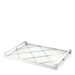 polished stainless steel | clear glass