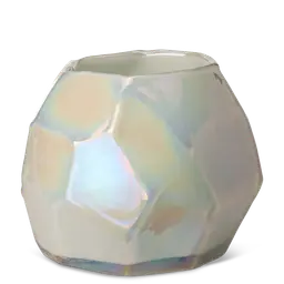 White Coloured glass with luster