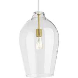 Natural Brass Clear Lamp Not Included