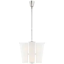 Polished Nickel White Glass