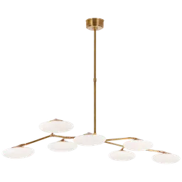 Soft Brass White Glass