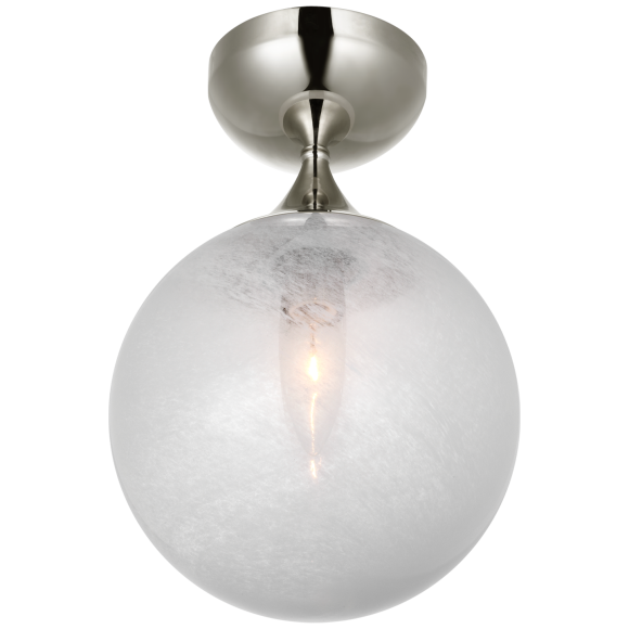 Polished Nickel White Glass