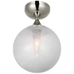 Polished Nickel White Glass