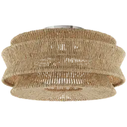 Polished Nickel and Natural Abaca
