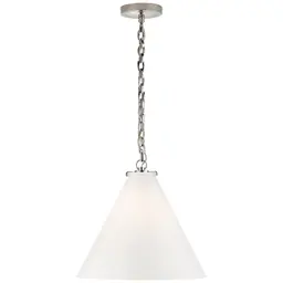 Polished Nickel White Glass
