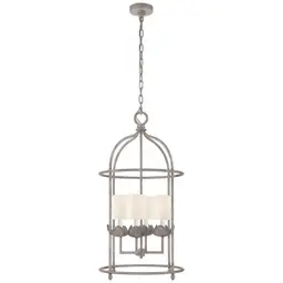 Burnished Silver Leaf 3.5" x 4" x 5" Linen