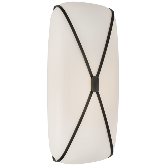 Gun Metal White Glass