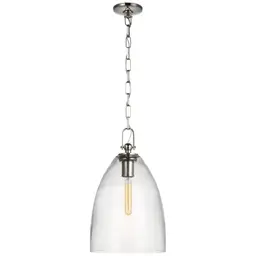 Polished Nickel Clear Glass