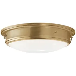 Natural Brass Frosted Glass