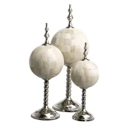 natural bone | nickel finish