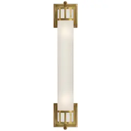 Hand-Rubbed Antique Brass Frosted Glass