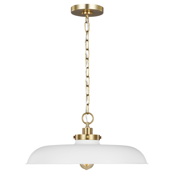 Matte White and Burnished Brass