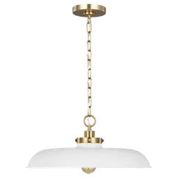 Matte White and Burnished Brass