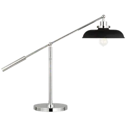 Midnight Black and Polished Nickel LED Bulb(s) Included