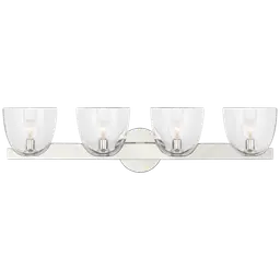 Polished Nickel Clear Glass
