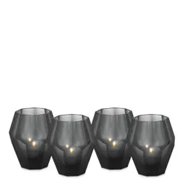 hand blown black glass S