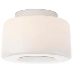 Polished Nickel White Glass
