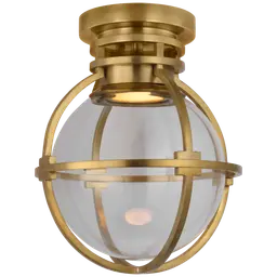 Antique-Burnished Brass Clear Glass
