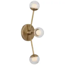 Soft Brass Clear Glass