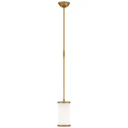 Hand-Rubbed Antique Brass White Glass