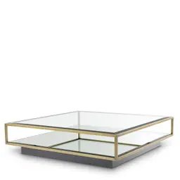 brushed brass finish | bevelled glass L