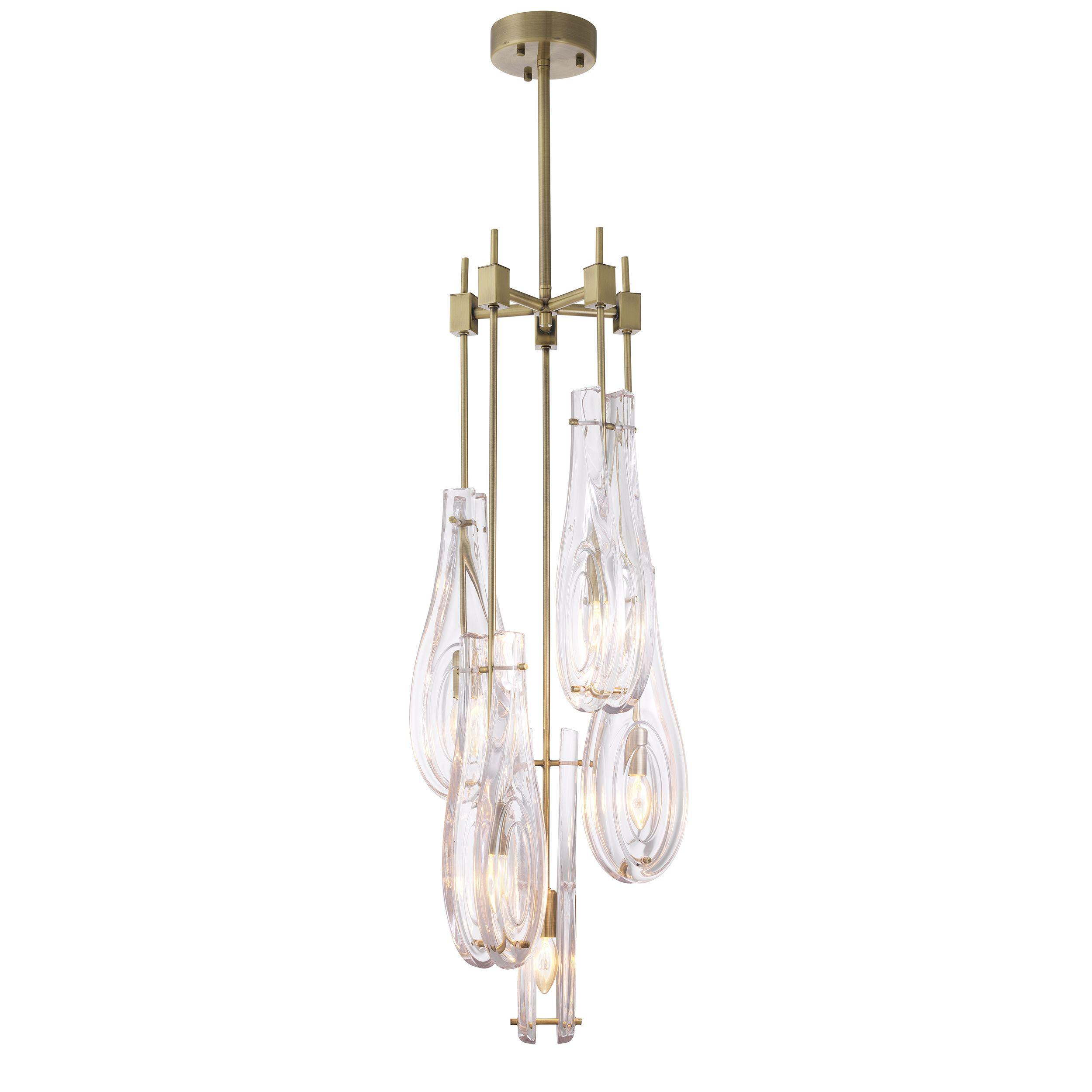 light brushed brass finish | clear glass L