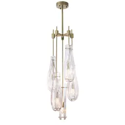 light brushed brass finish | clear glass L