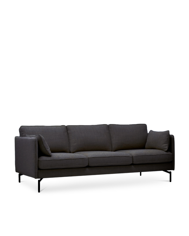 Dark grey Laminated woodNozag springsFoamand powder coated metal legs