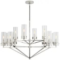Polished Nickel Clear Glass