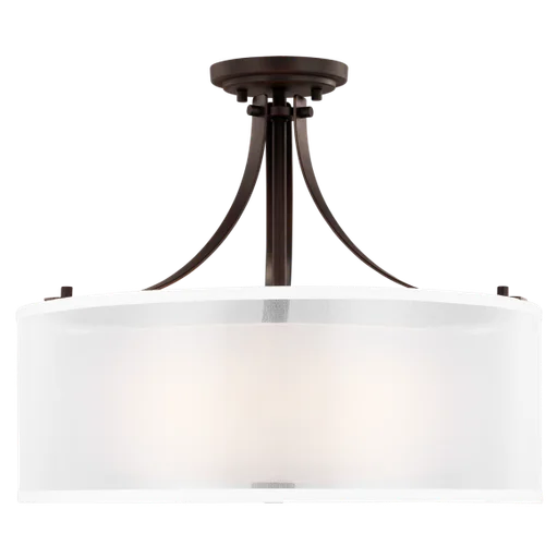 Купить Накладной светильник Elmwood Park Three Light Semi-Flush Mount в интернет-магазине roooms.ru