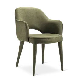 Olive green Metal frame with upholstered legs