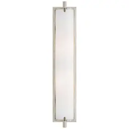 Polished Nickel White Glass