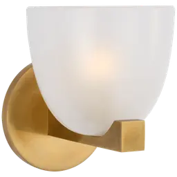 Hand-Rubbed Antique Brass Frosted Glass