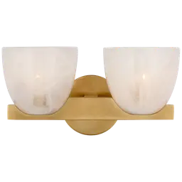 Hand-Rubbed Antique Brass White Strie Glass